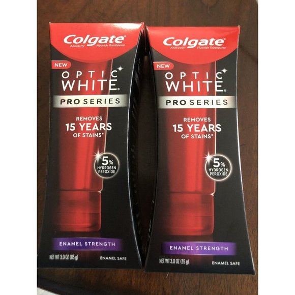 2x COLGATE Optic White ProSeries ENAMEL STRENGTH Whitening Toothpaste 3oz - Picture 1 of 4